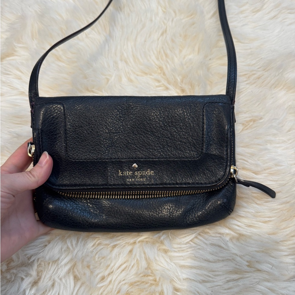 Kate Spade Black Leather Crossbody Bag